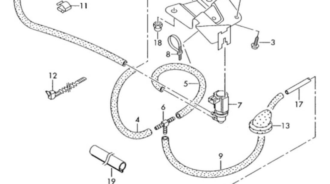 Rezervor vacuum Volkswagen Polo 6N2 2001 OEM 7M0129808