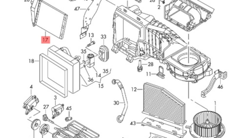 Rezistenta aeroterma Volkswagen Golf 6 1.6 TDI OEM 1K0963235F