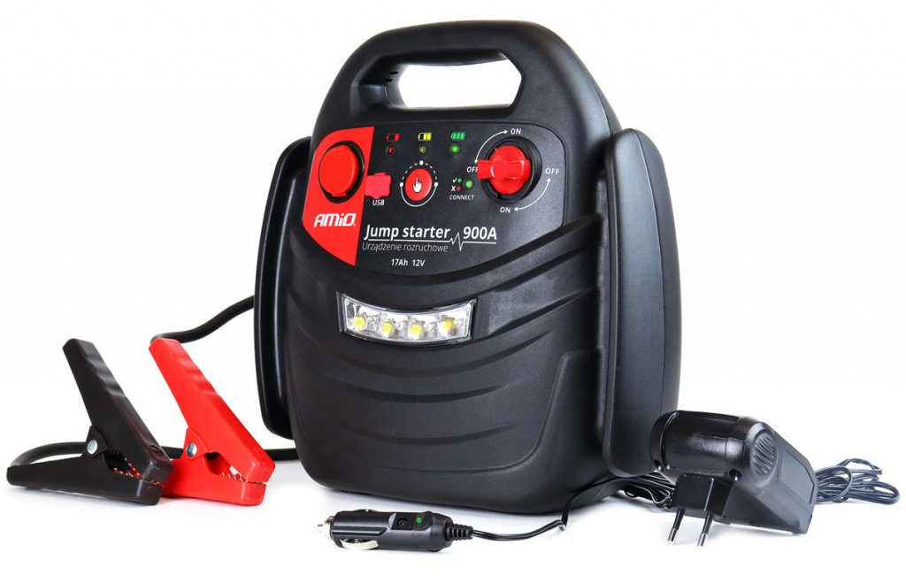 Robot Pornire Auto Jump Starter 4 In1 12V 17Ah 900A Amio 02523