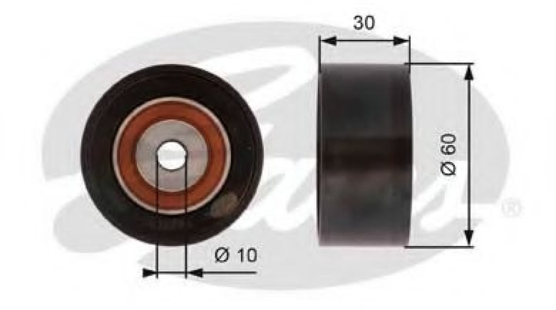 Rola ghidare/conducere, curea distributie CITROEN NEMO caroserie (AA) (2008 - 2016) GATES T42162 piesa NOUA