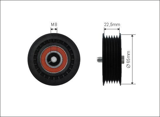 Rola ghidare/conducere, curea transmisie (45799 CAFFARO) ALFA ROMEO,FIAT,LANCIA