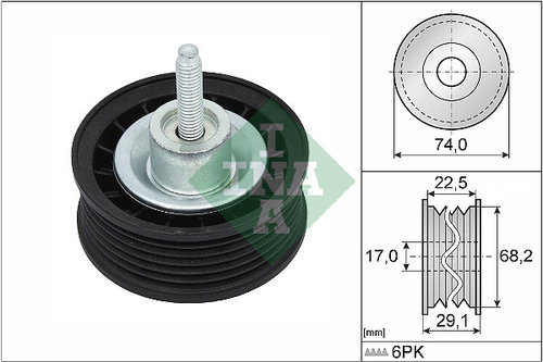 Rola ghidare/conducere, curea transmisie (532054610 INA) LAND ROVER,LAND ROVER (CHERY)