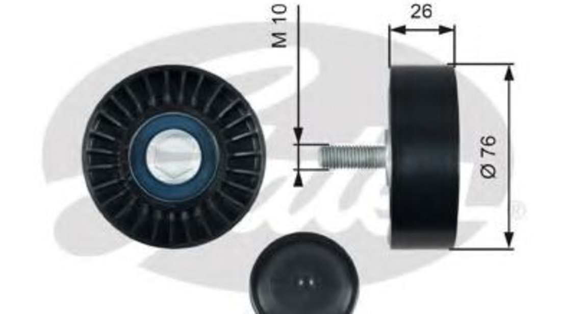 Rola ghidare/conducere, curea transmisie AUDI A1 Sportback (8XA, 8XF, 8XK) (2011 - 2016) GATES T36485 piesa NOUA