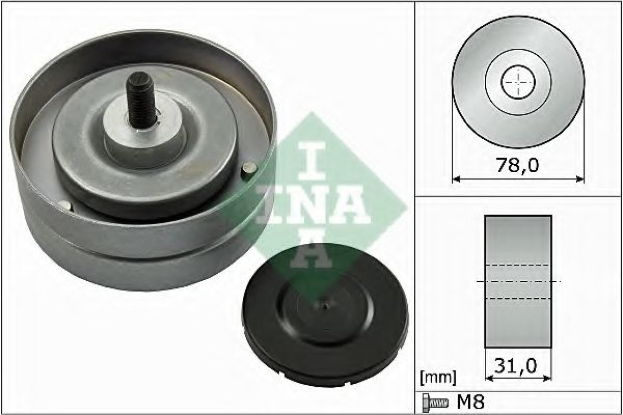 Rola ghidare/conducere, curea transmisie AUDI A8 (4E) (2002 - 2010) INA 532 0463 10 piesa NOUA