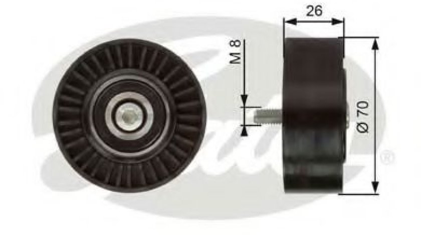 Rola ghidare/conducere, curea transmisie BMW Seria 3 (E90) (2005 - 2011) GATES T36247 piesa NOUA