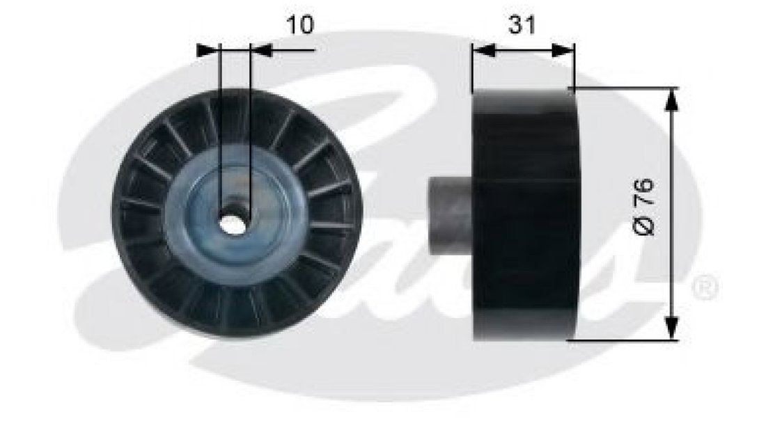 Rola ghidare/conducere, curea transmisie FORD TRANSIT caroserie (2006 - 2014) GATES T36444 piesa NOUA