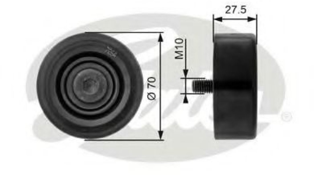 Rola ghidare/conducere, curea transmisie KIA SPORTAGE (JE, KM) (2004 - 2016) GATES T36206 piesa NOUA