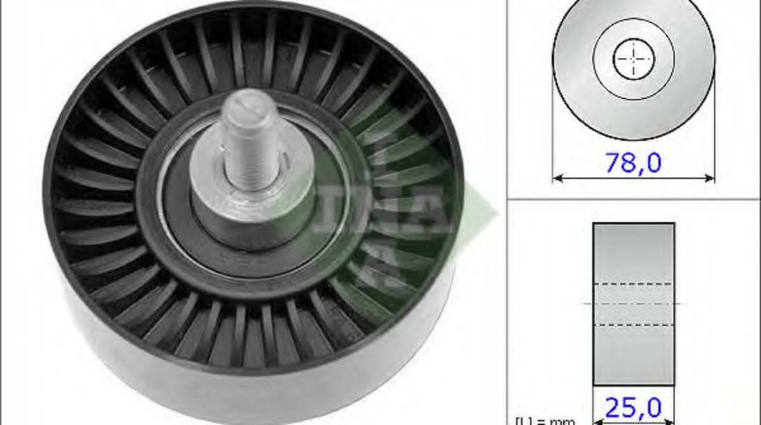 Rola ghidare/conducere, curea transmisie PEUGEOT 206 SW (2E/K) (2002 - 2016) INA 532 0705 10 piesa NOUA