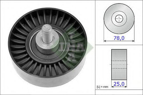 Rola ghidare/conducere, curea transmisie PEUGEOT 206 CC (2D) (2000 - 2016) INA 532 0705 10 piesa NOU...