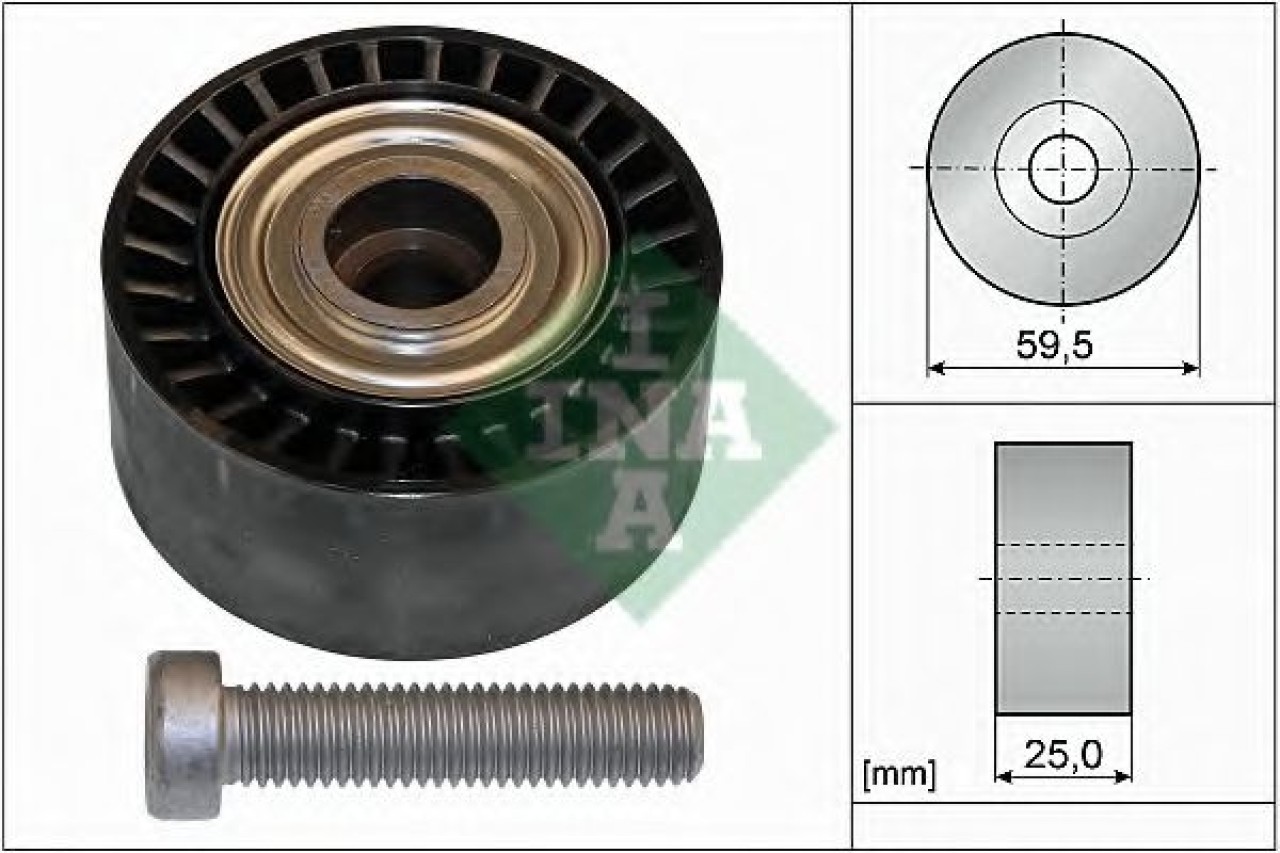 Rola ghidare/conducere, curea transmisie PEUGEOT 306 (7B, N3, N5) (1993 - 2003) INA 532 0433 10 piesa NOUA