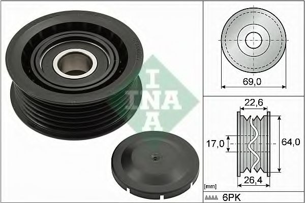 Rola ghidare/conducere, curea transmisie PORSCHE CAYENNE (92A) (2010 - 2016) INA 532 0160 10 piesa NOUA