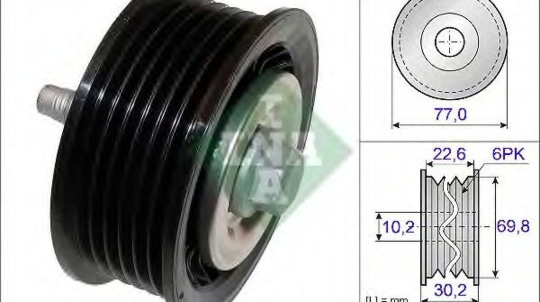 Rola ghidare/conducere, curea transmisie SAAB 9-5 (YS3G) (2010 - 2012) INA 532 0700 10 piesa NOUA