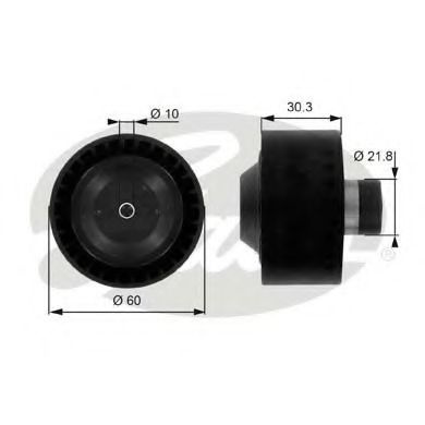 Rola ghidare/conducere, curea transmisie TOYOTA AYGO (WNB1, KGB1) (2005 - 2014) GATES T36034 piesa NOUA