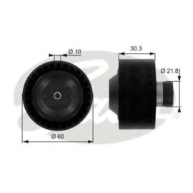 Rola ghidare/conducere, curea transmisie VOLVO C30 (2006 - 2012) GATES T36034 piesa NOUA