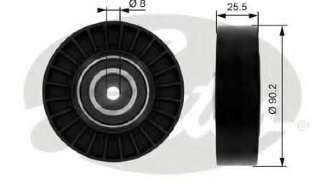 Rola ghidare/conducere, curea transmisie VW TRANSPORTER IV bus (70XB, 70XC, 7DB, 7DW, 7DK) (1990 - 2003) GATES T36005 piesa NOUA