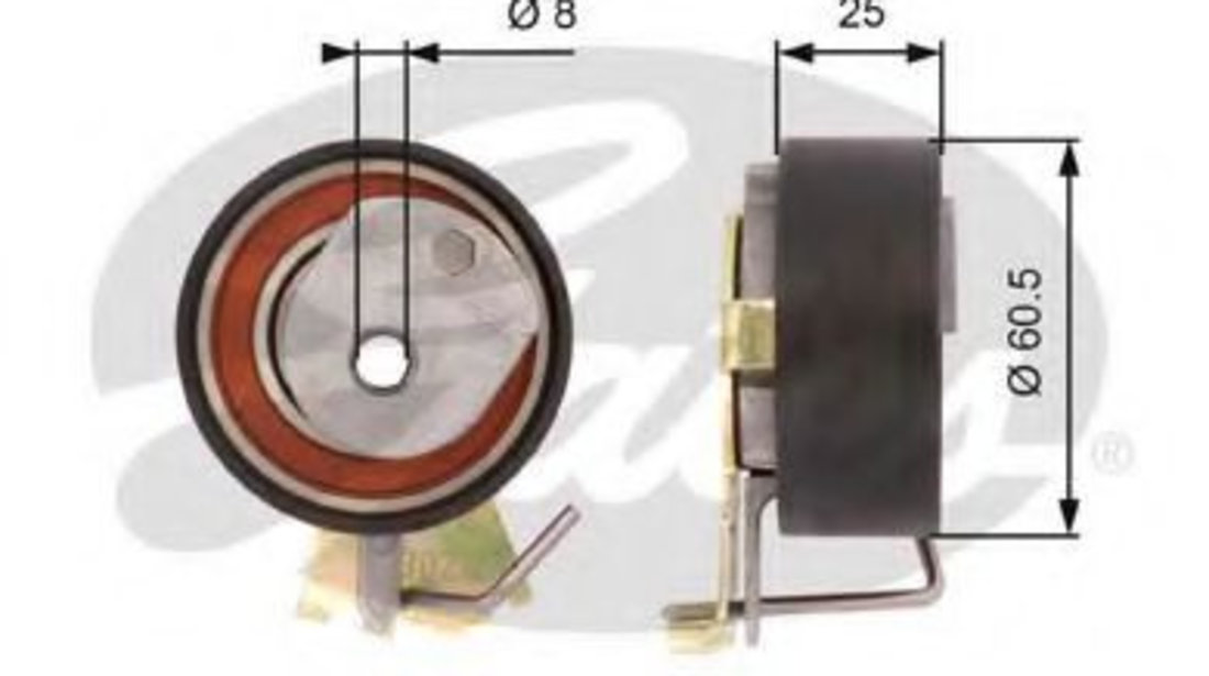 Rola intinzator,curea distributie CITROEN NEMO caroserie (AA) (2008 - 2016) GATES T43023 piesa NOUA