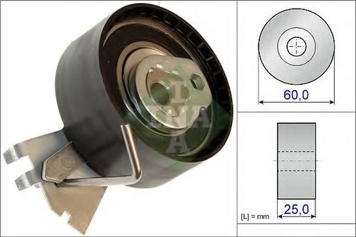 Rola intinzator,curea distributie FIAT FIORINO Combi (225) (2007 - 2016) INA 531 0572 10 piesa NOUA