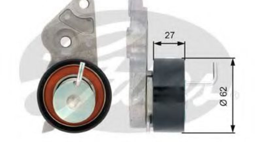 Rola intinzator,curea distributie FORD FIESTA IV (JA, JB) (1995 - 2002) GATES T43127 piesa NOUA