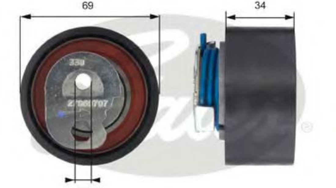 Rola intinzator,curea distributie IVECO DAILY IV caroserie inchisa/combi (2006 - 2012) GATES T43163 piesa NOUA