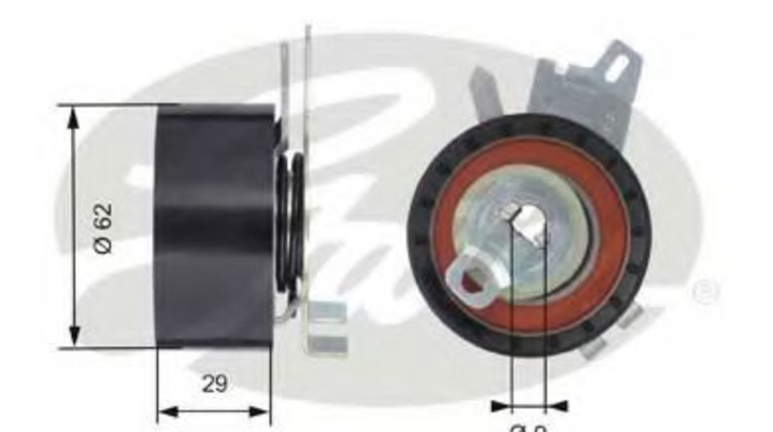 Rola intinzator,curea distributie PEUGEOT 307 CC (3B) (2003 - 2016) GATES T43145 piesa NOUA