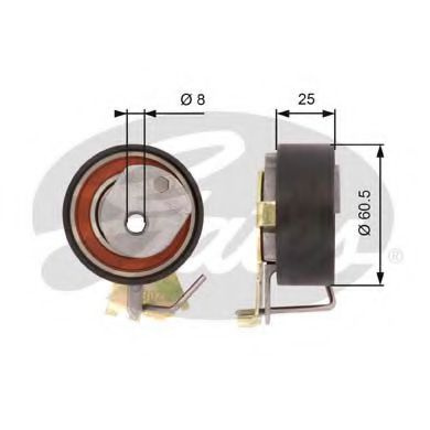 Rola intinzator,curea distributie PEUGEOT 307 SW (3H) (2002 - 2016) GATES T43023 piesa NOUA