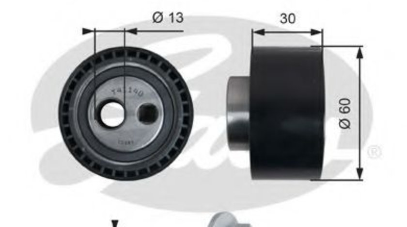 Rola intinzator,curea distributie PEUGEOT BOXER bus (244, Z) (2001 - 2016) GATES T41140 piesa NOUA