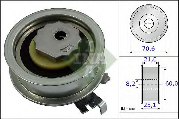 Rola intinzator,curea distributie SKODA RAPID Spaceback (NH1) (2012 - 2016) INA 531 0882 10 piesa NOUA