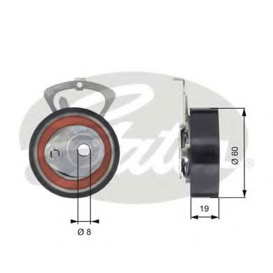 Rola intinzator,curea distributie VW CADDY II Caroserie (9K9A) (1995 - 2004) GATES T43140 piesa NOUA