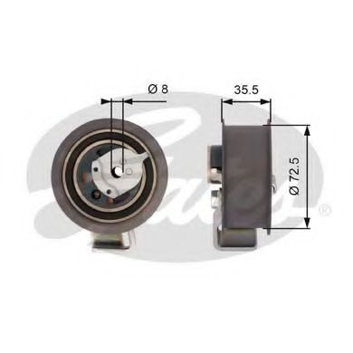 Rola intinzator,curea distributie VW GOLF IV (1J1) (1997 - 2005) GATES T43020 piesa NOUA