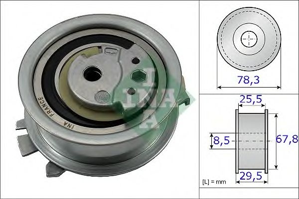 Rola intinzator,curea distributie VW MULTIVAN V (7HM, 7HN, 7HF, 7EF, 7EM, 7EN) (2003 - 2015) INA 531 0825 10 piesa NOUA