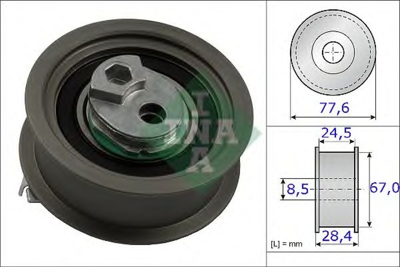 Rola intinzator,curea distributie VW PASSAT (3C2) (2005 - 2010) INA 531 0851 10 piesa NOUA