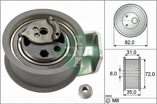 Rola intinzator,curea distributie VW SHARAN (7M8, 7M9, 7M6) (1995 - 2010) INA 531 0436 20 piesa NOUA