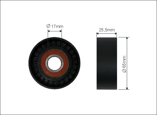 Rola intinzator,curea transmisie (0500 CAFFARO) Citroen,FIAT,LANCIA,PEUGEOT