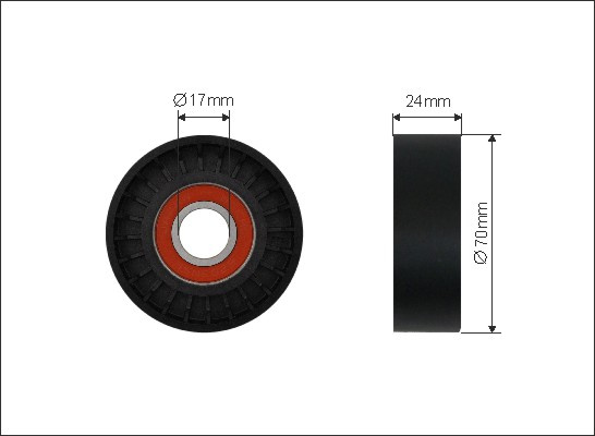 Rola intinzator,curea transmisie (1691 CAFFARO) AUDI,SEAT,SKODA,VW