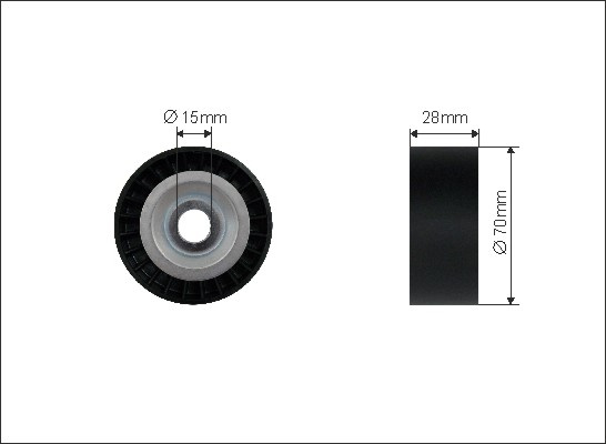 Rola intinzator,curea transmisie (18087 CAFFARO) AUDI,SEAT,SKODA,VW