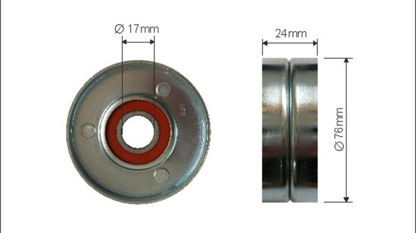 Rola intinzator,curea transmisie (18600 CAFFARO) AUDI