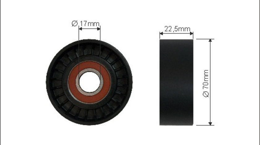 Rola intinzator,curea transmisie (25900 CAFFARO) MERCEDES-BENZ