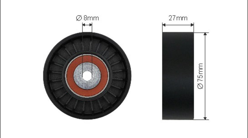 Rola intinzator,curea transmisie (26540 CAFFARO) AUDI,PORSCHE,VW