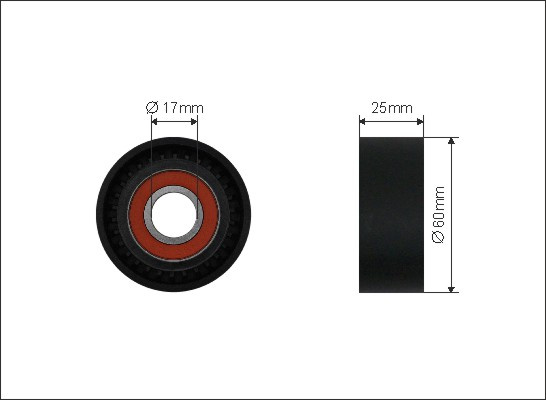 Rola intinzator,curea transmisie (33400 CAFFARO) Citroen,FIAT,PEUGEOT