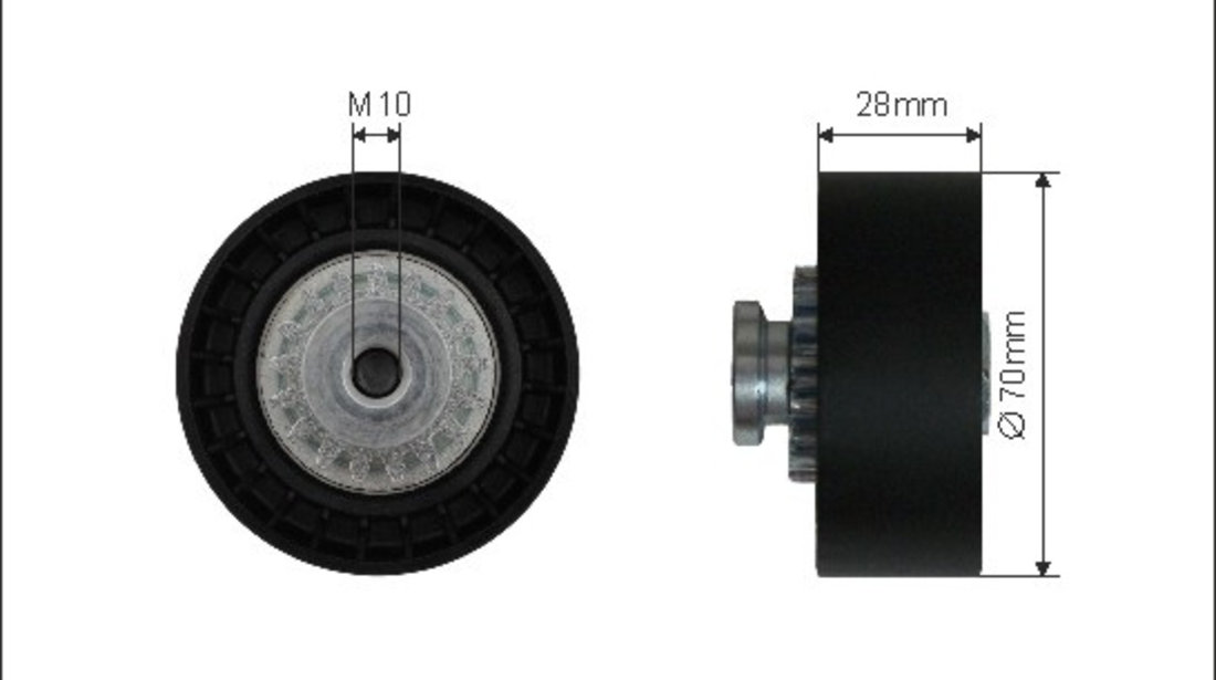 Rola intinzator,curea transmisie (3568 CAFFARO) RENAULT