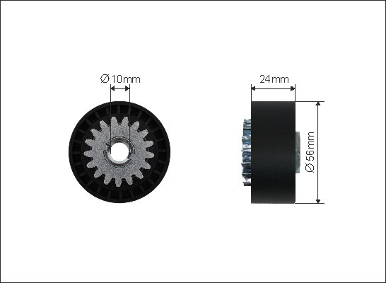 Rola intinzator,curea transmisie (3668 CAFFARO) DACIA,NISSAN,RENAULT