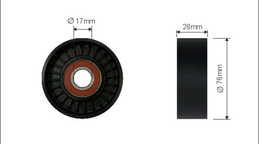 Rola intinzator,curea transmisie (47400 CAFFARO) MERCEDES-BENZ