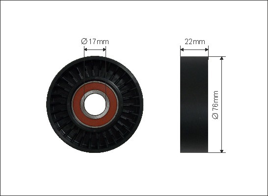 Rola intinzator,curea transmisie (500064 CAFFARO) MERCEDES-BENZ