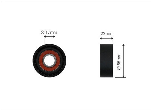 Rola intinzator,curea transmisie (500241 CAFFARO) MINI,TOYOTA