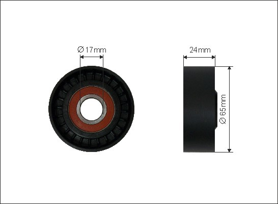 Rola intinzator,curea transmisie (500358 CAFFARO) AUDI,SEAT,SKODA,VW