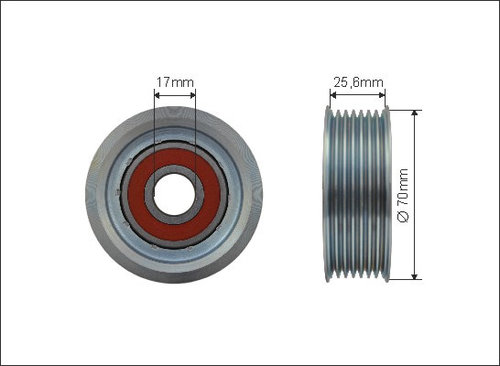 Rola intinzator,curea transmisie (500408 CAFFARO) HONDA