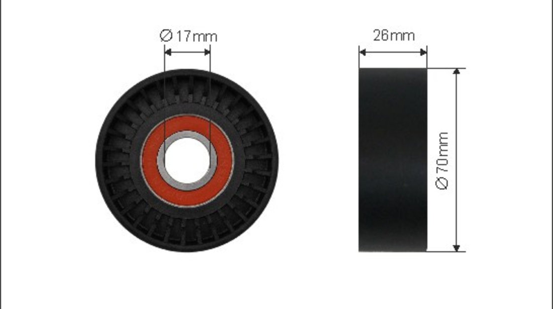 Rola intinzator,curea transmisie (500436 CAFFARO) CHRYSLER,JEEP,LEXUS,SUBARU,SUZUKI,TOYOTA