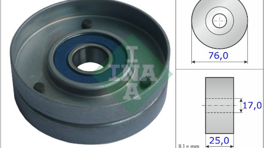 Rola intinzator,curea transmisie (531075130 INA) AUDI,AUDI (FAW),SKODA,VOLVO,VW