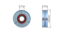 ROLA INTINZATOR CUREA TRANSMISIE, ALFA ROMEO 159, ...