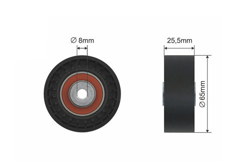 ROLA INTINZATOR CUREA TRANSMISIE, AUDI A3, SKODA OCTAVIA I, VW BORA, CADDY II, GOLF IV, NEW BEETLE, ...